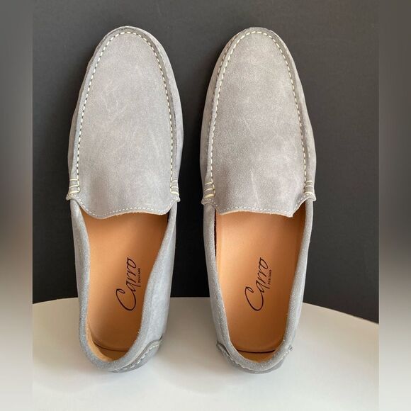 Carro Positano NWOT Gray Suede Men's Loafers Made in Italy 43 US 10 - Picture 4 of 8
